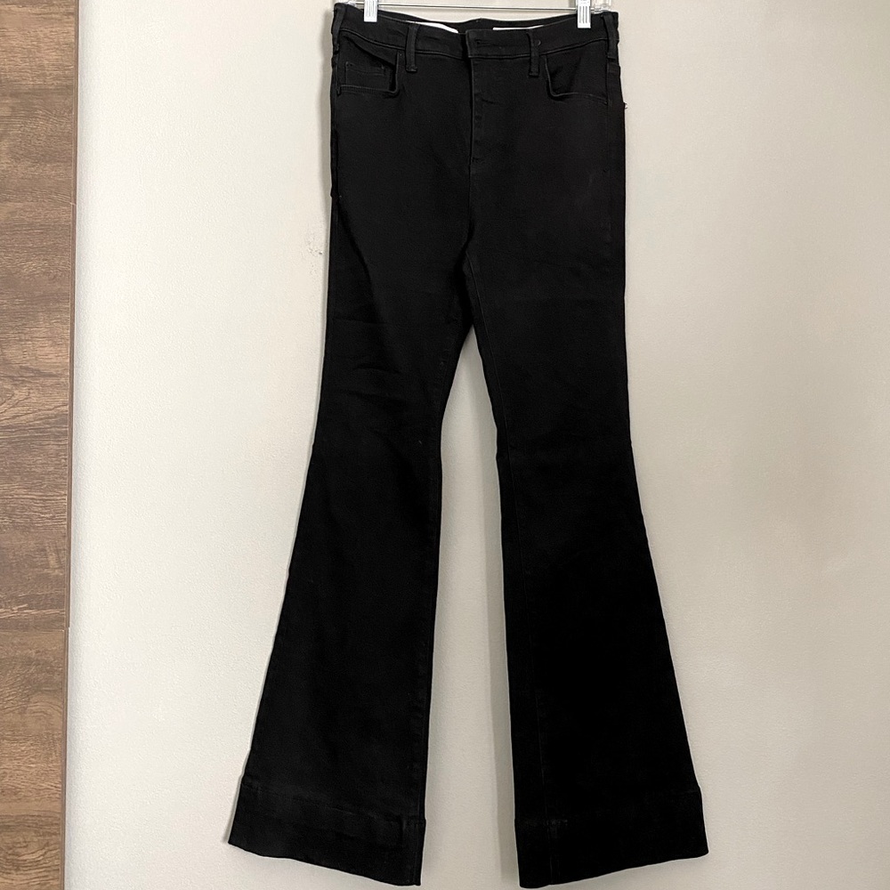 Retro High-Rise Black Bell Bottoms